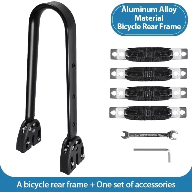Bagmonteret bagagebærer i aluminiumslegering til mountainbikes/gravelcykler