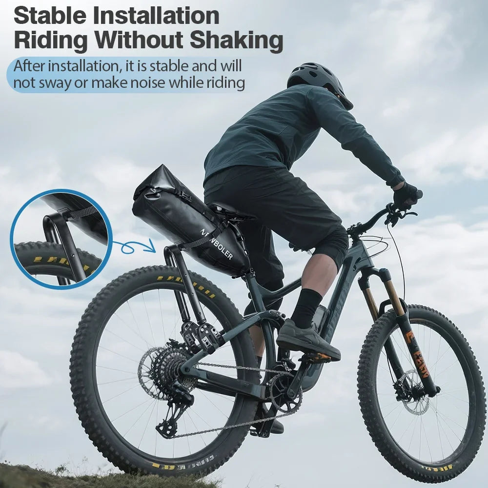 Bagmonteret bagagebærer i aluminiumslegering til mountainbikes/gravelcykler