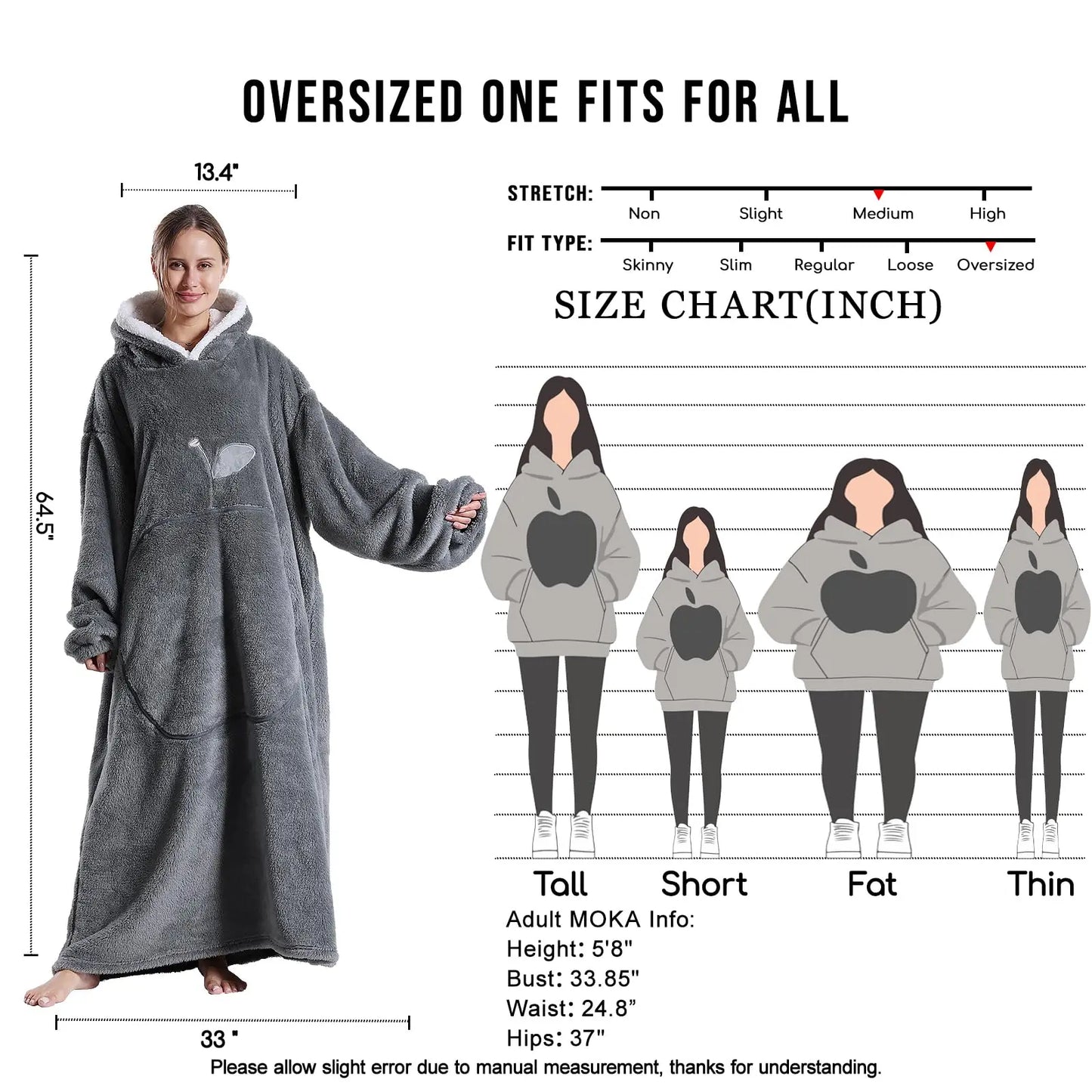 Blødt, oversized tæppe med hætte i sherpa