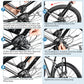 Bagmonteret bagagebærer i aluminiumslegering til mountainbikes/gravelcykler
