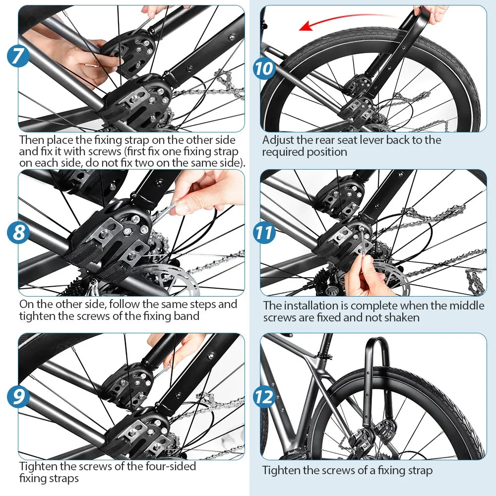 Bagmonteret bagagebærer i aluminiumslegering til mountainbikes/gravelcykler