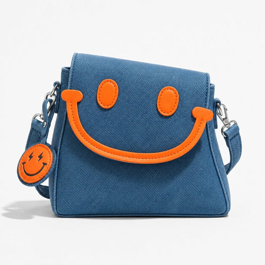 XL crossbodytaske med smilemotiv