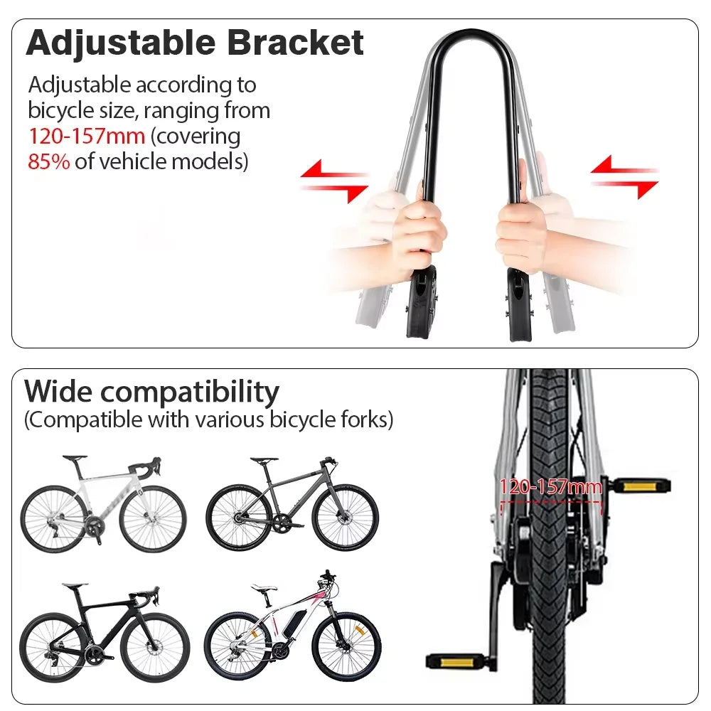 Bagmonteret bagagebærer i aluminiumslegering til mountainbikes/gravelcykler