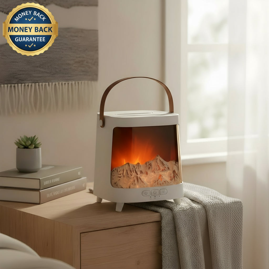 Luftfugter med nordlyseffekt og medfølgende fjernbetjening
