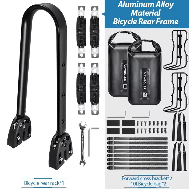 Bagmonteret bagagebærer i aluminiumslegering til mountainbikes/gravelcykler
