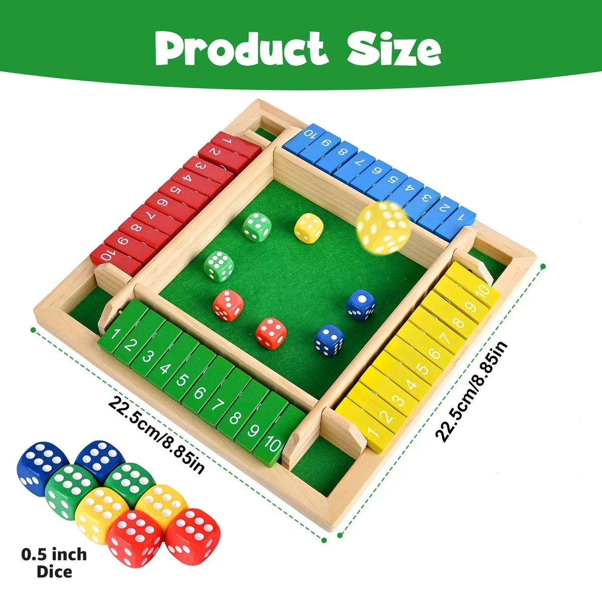 Shut the Box – terningspil i træ til 2–4 spillere