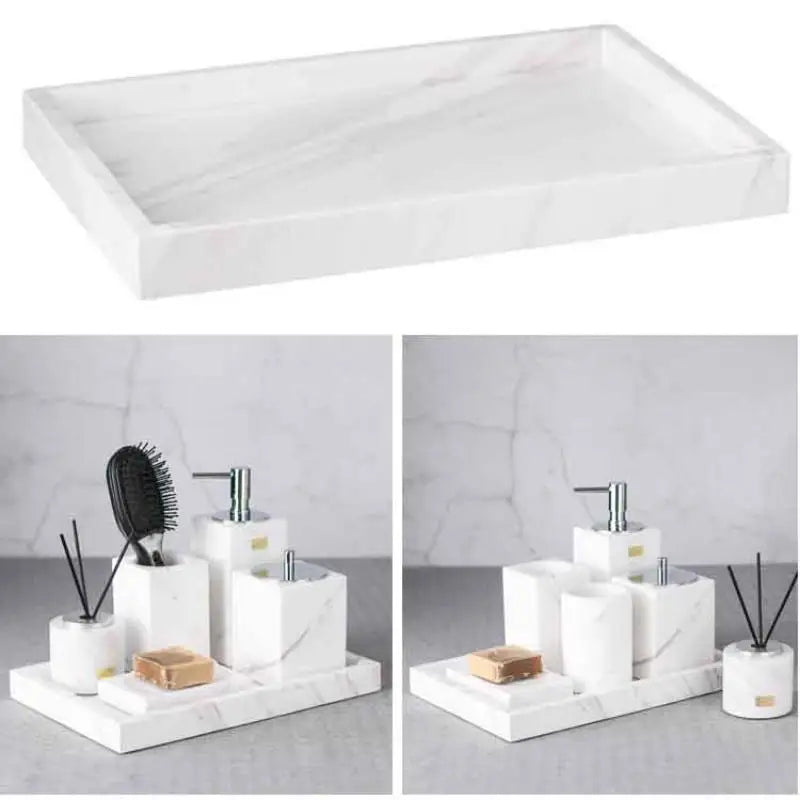 Sollievo Square Silikone Badeværelsesbakke Organizer