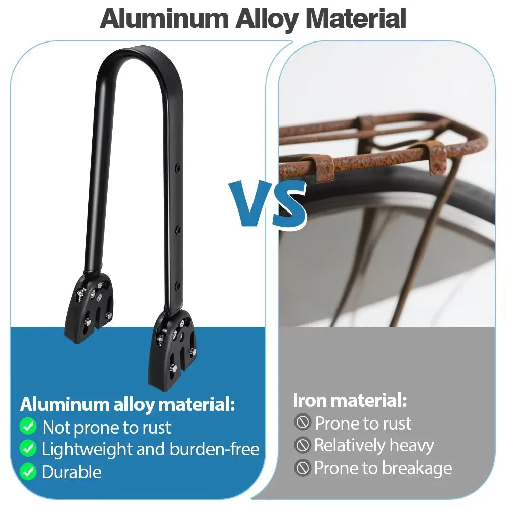 Bagmonteret bagagebærer i aluminiumslegering til mountainbikes/gravelcykler