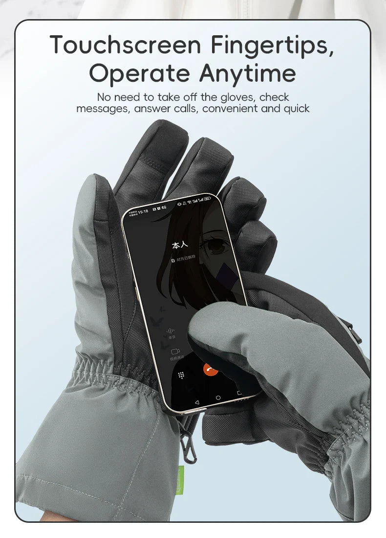 Touchscreen- og vandtætte skihandsker
