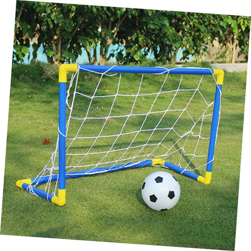 Bærbart fodboldmål til børn med pumpe