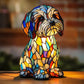 Bordlampe i farvet glas i hundestil – dyreindretning