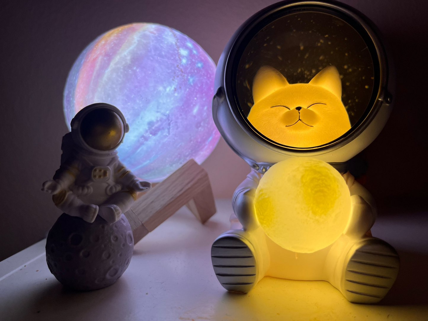 Galaxy Cat natlampe