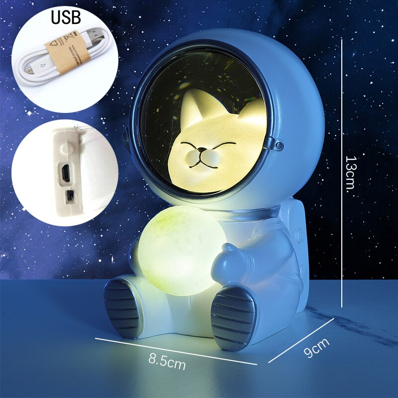 Galaxy Cat natlampe