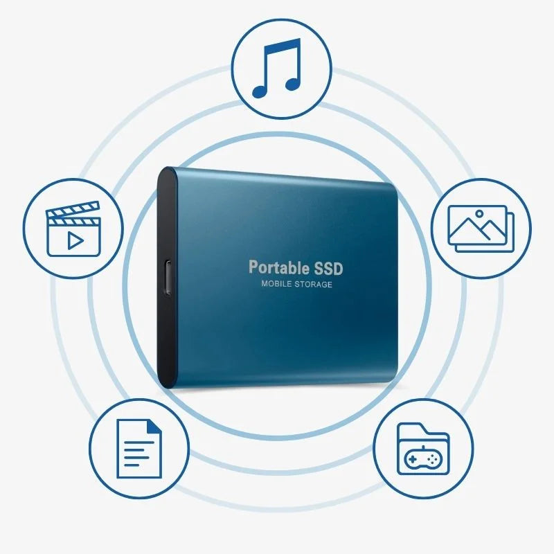 Ekstern SSD med USB-C til PS5, Xbox, computer og Android