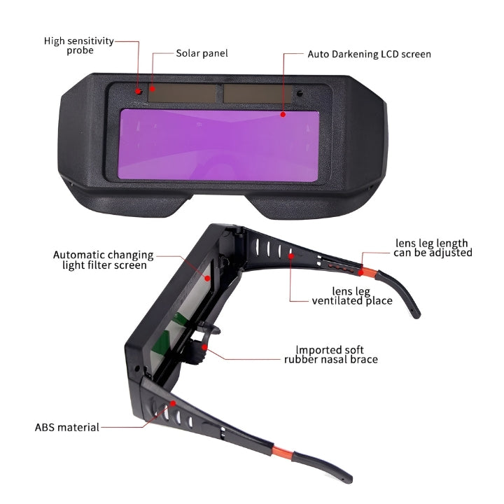 Automatisk mørklæggende svejsebriller