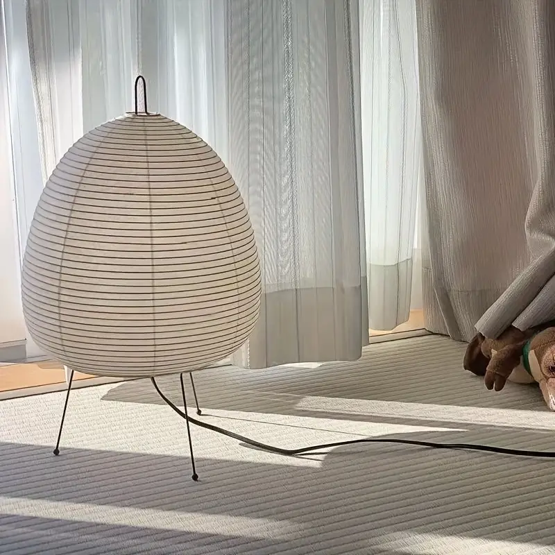 Japansk bordlampe af rispapir