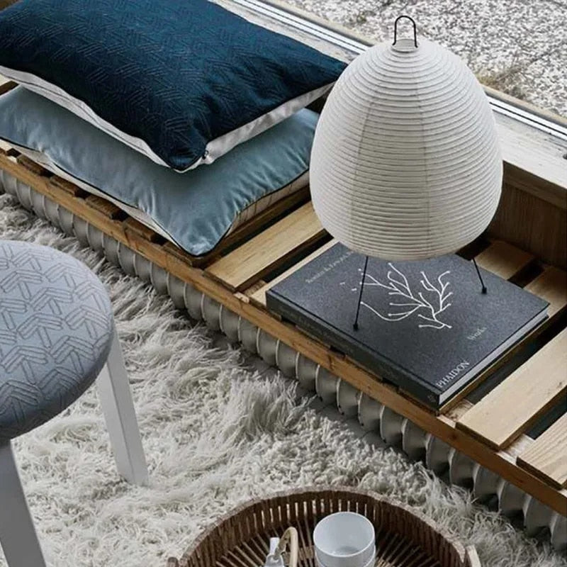 Japansk bordlampe af rispapir
