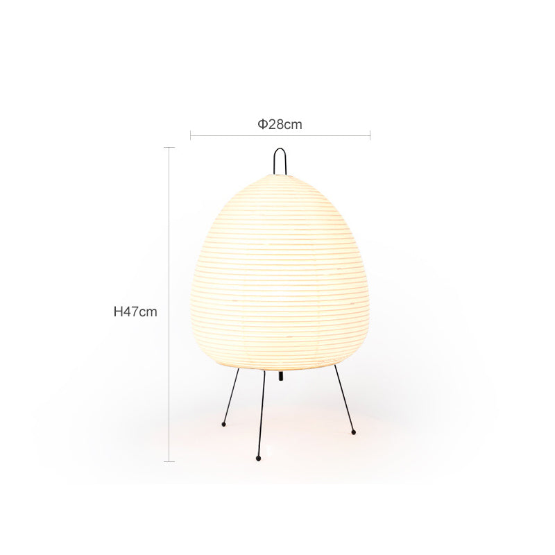 Japansk bordlampe af rispapir