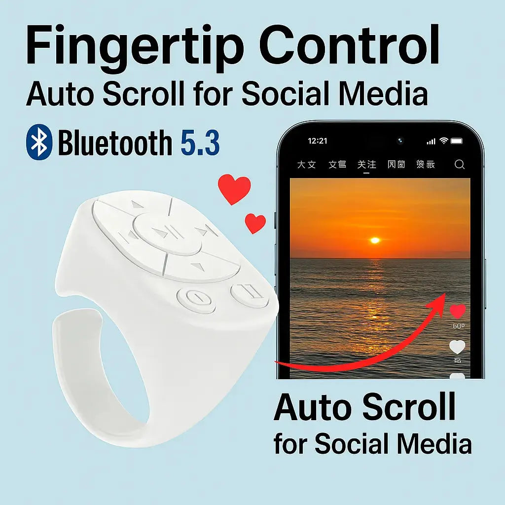 Trådløs telefonscroller - Bluetooth-kameralukker og videoklikker