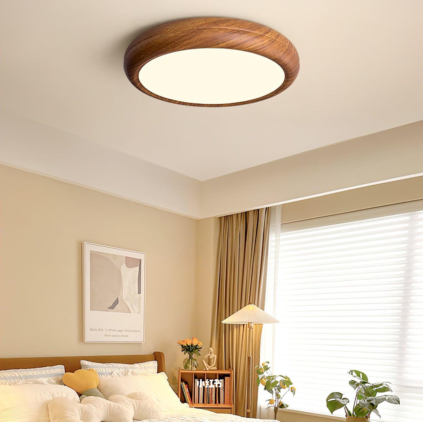 Nordisk loftlampe i træ