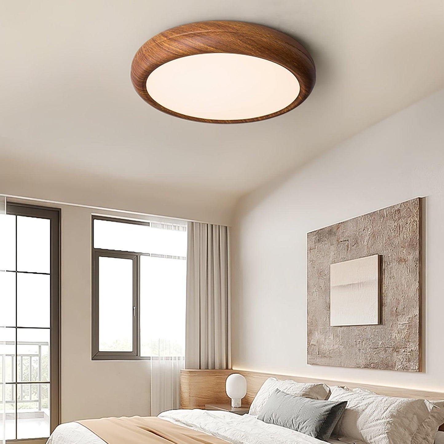Nordisk loftlampe i træ