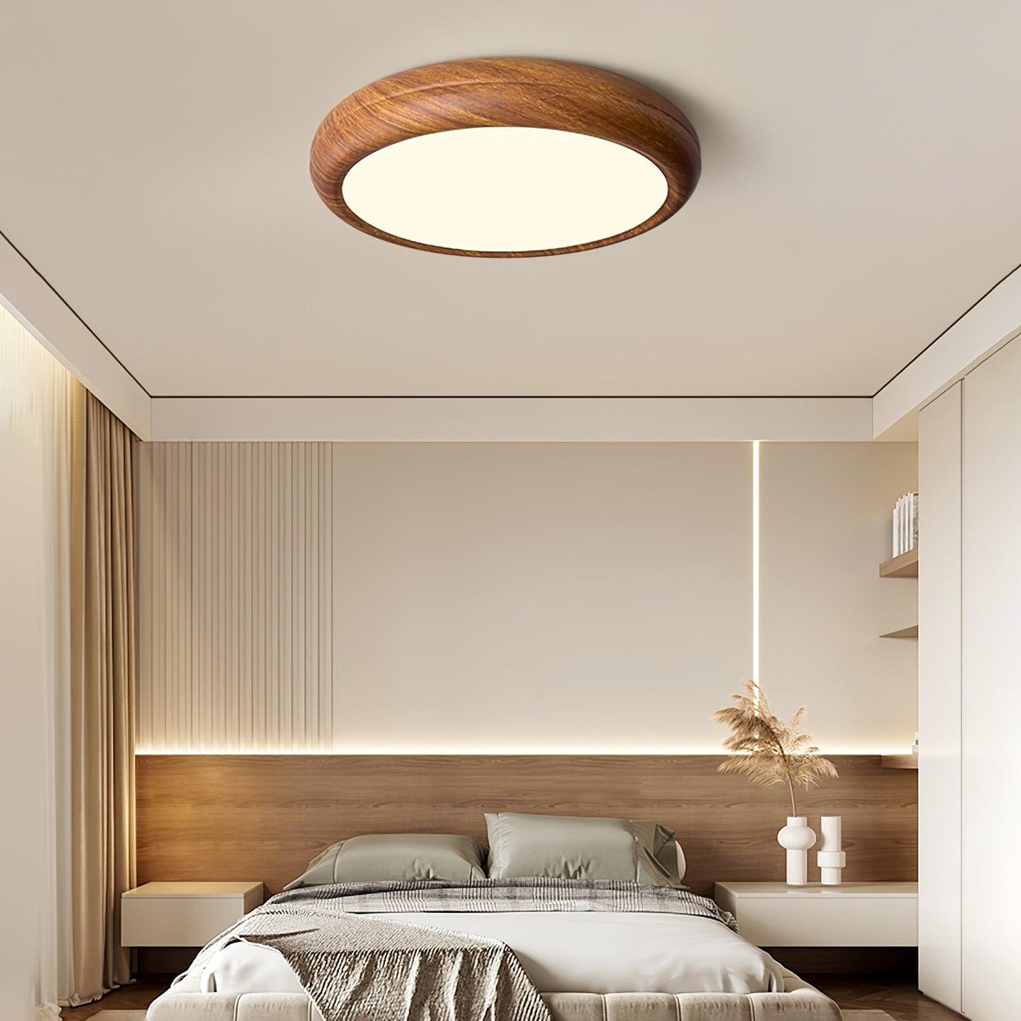 Nordisk loftlampe i træ