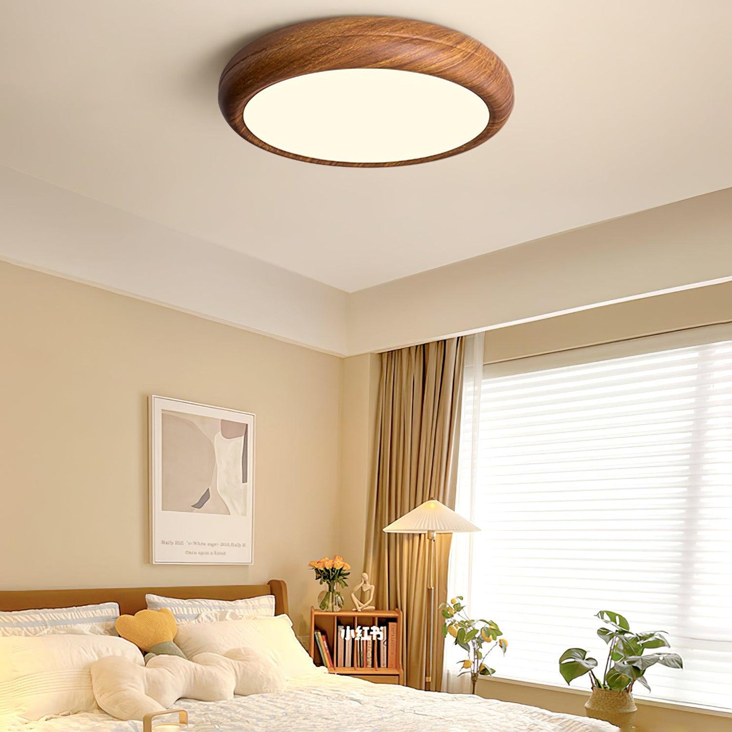 Nordisk loftlampe i træ