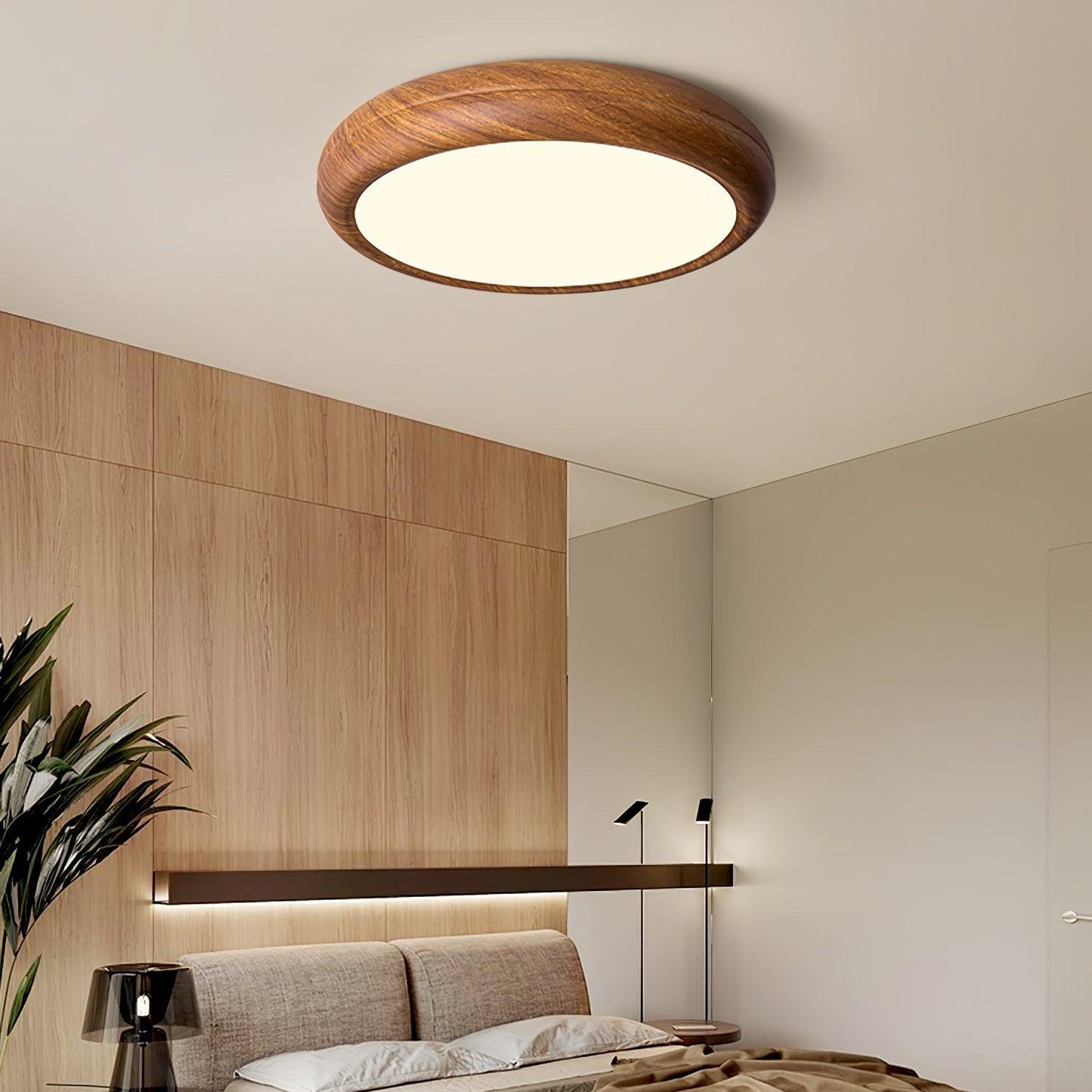 Nordisk loftlampe i træ