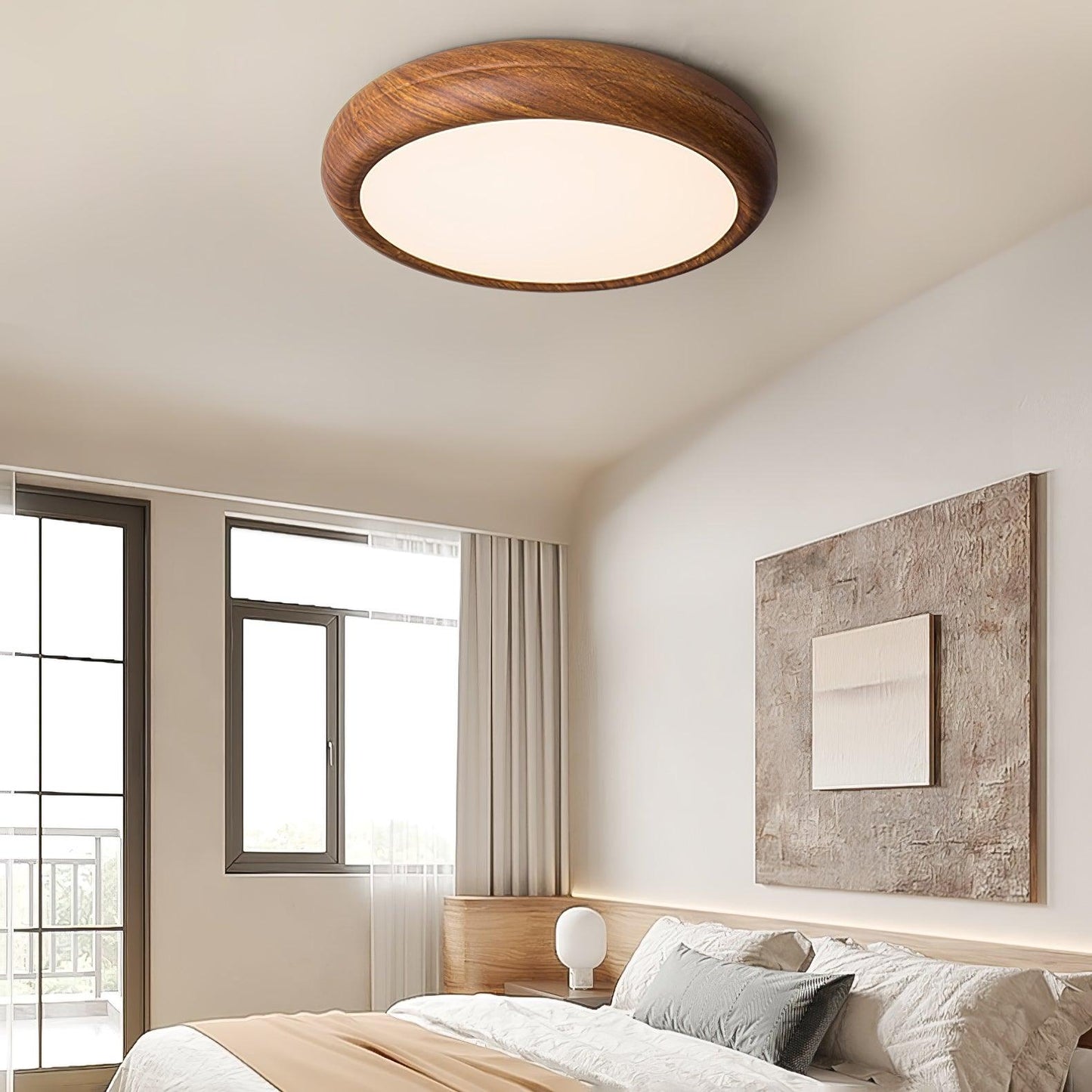 Nordisk loftlampe i træ