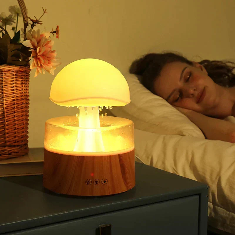 Aromaterapi-diffusor og luftfugter med natlampe