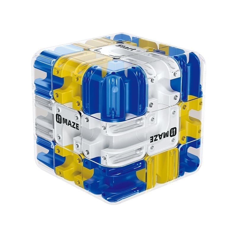 3D rullende kugle labyrint puslespil terning