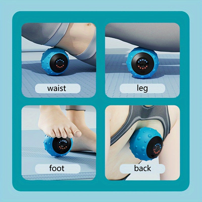 Genopladelig vibrerende massagebold med fem hastigheder