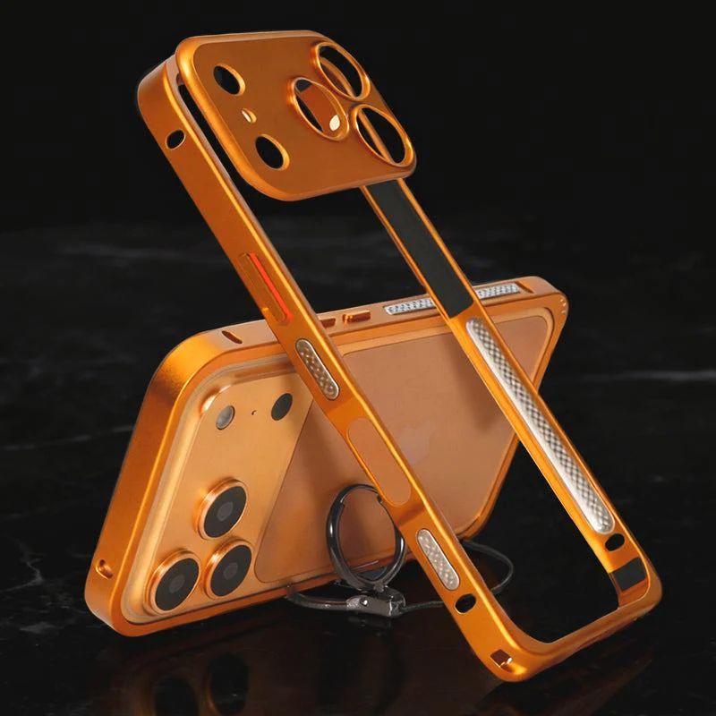 Stødsikker, faldbeskyttende metal-telefoncover