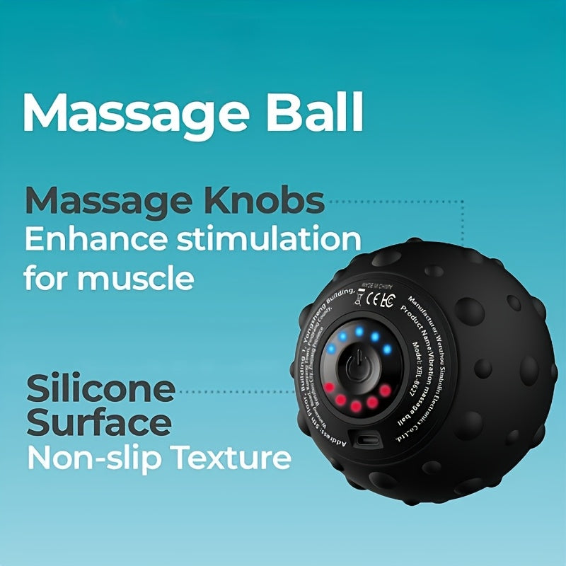 Genopladelig vibrerende massagebold med fem hastigheder
