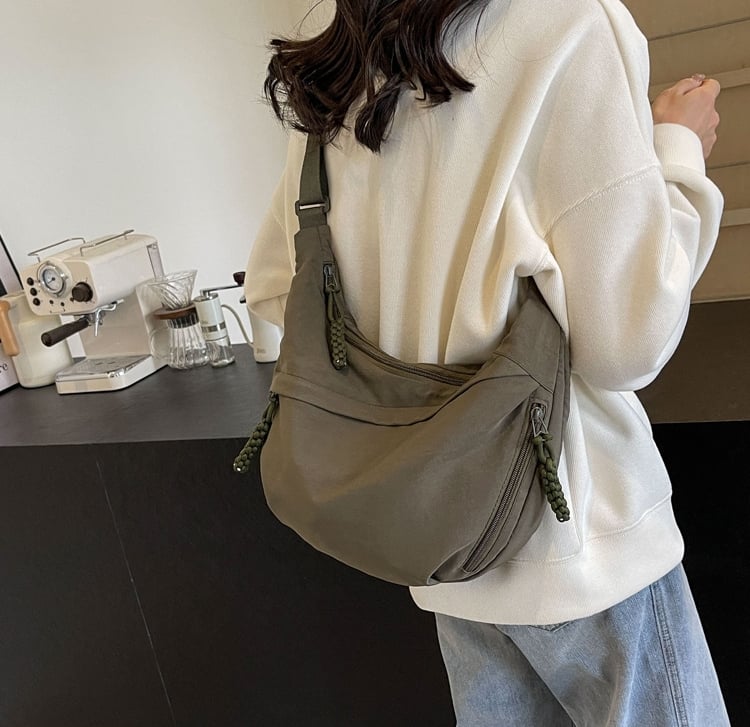 Kvindernes Fashion Plain Colour Crossbody Hobo Bag