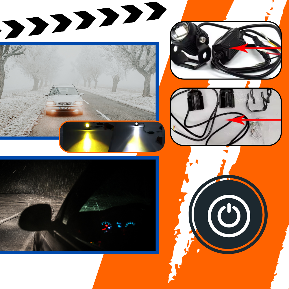 Dobbelt lys motorcykel forlygte