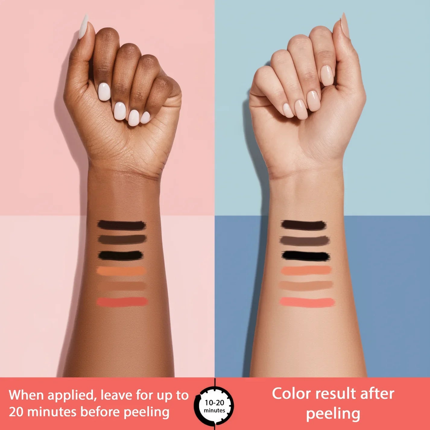 Peel-off læbeliner-farve