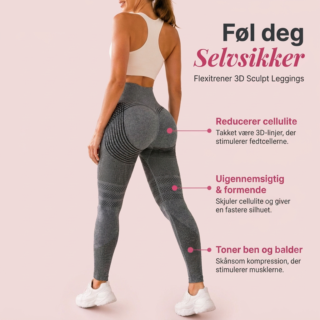 Leggings med 3D-struktur og kompression
