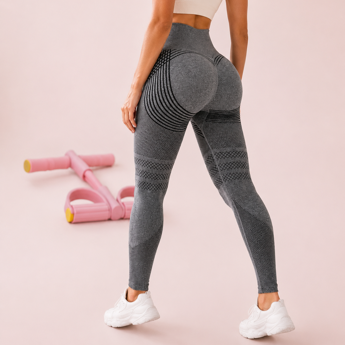Leggings med 3D-struktur og kompression