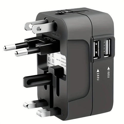 Universal rejseadapter med 2 USB-porte