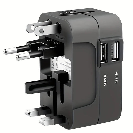 Universal rejseadapter med 2 USB-porte