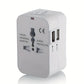 Universal rejseadapter med 2 USB-porte