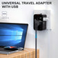 Universal rejseadapter med 2 USB-porte