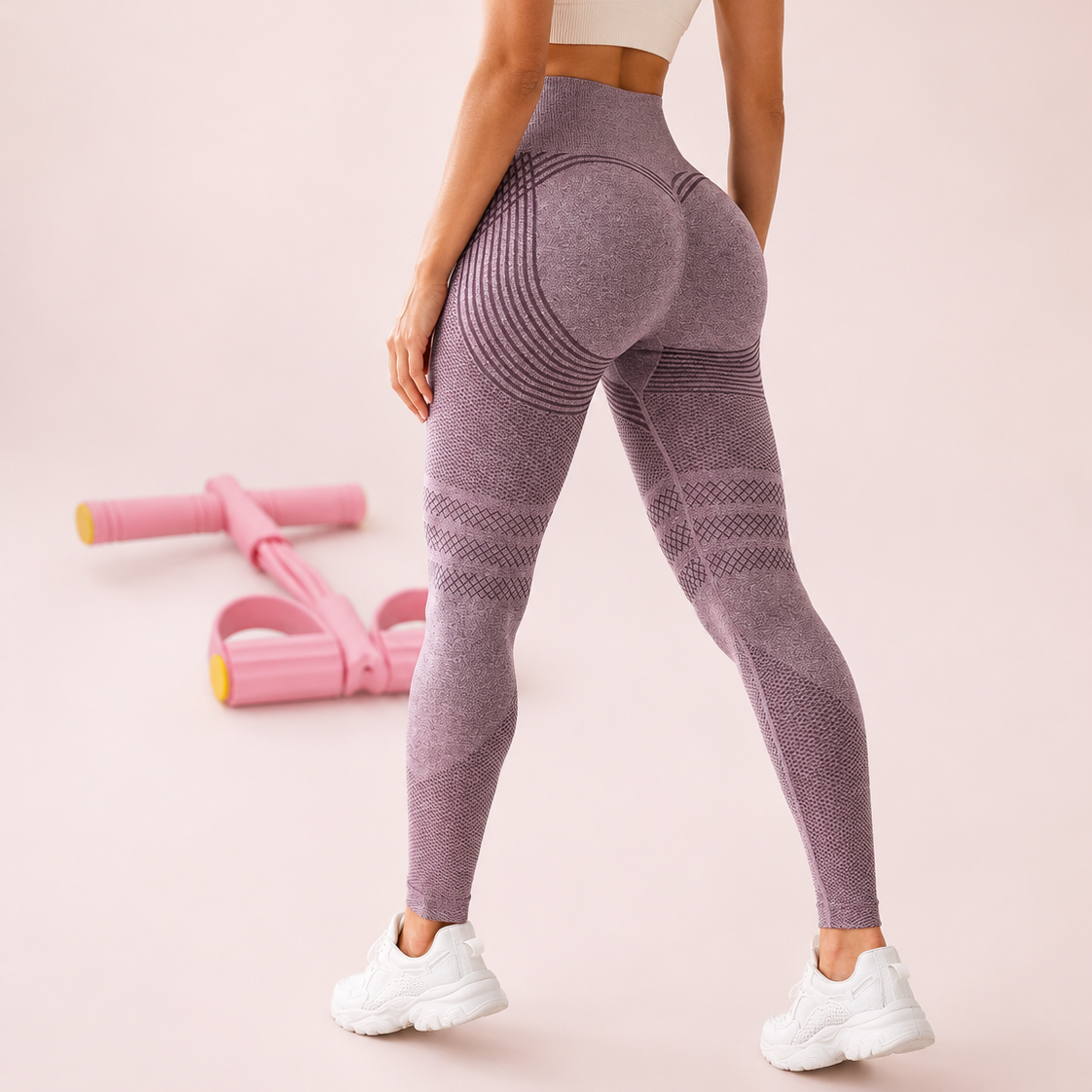 Leggings med 3D-struktur og kompression
