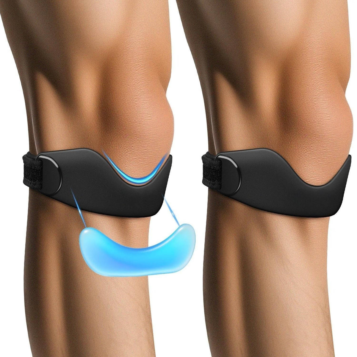 Sangles de compression réglables pour genoux avec coussinets en silicone