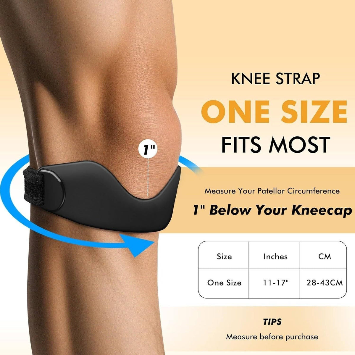 Sangles de compression réglables pour genoux avec coussinets en silicone