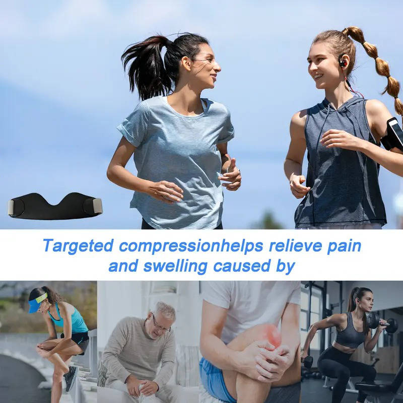 Sangles de compression réglables pour genoux avec coussinets en silicone