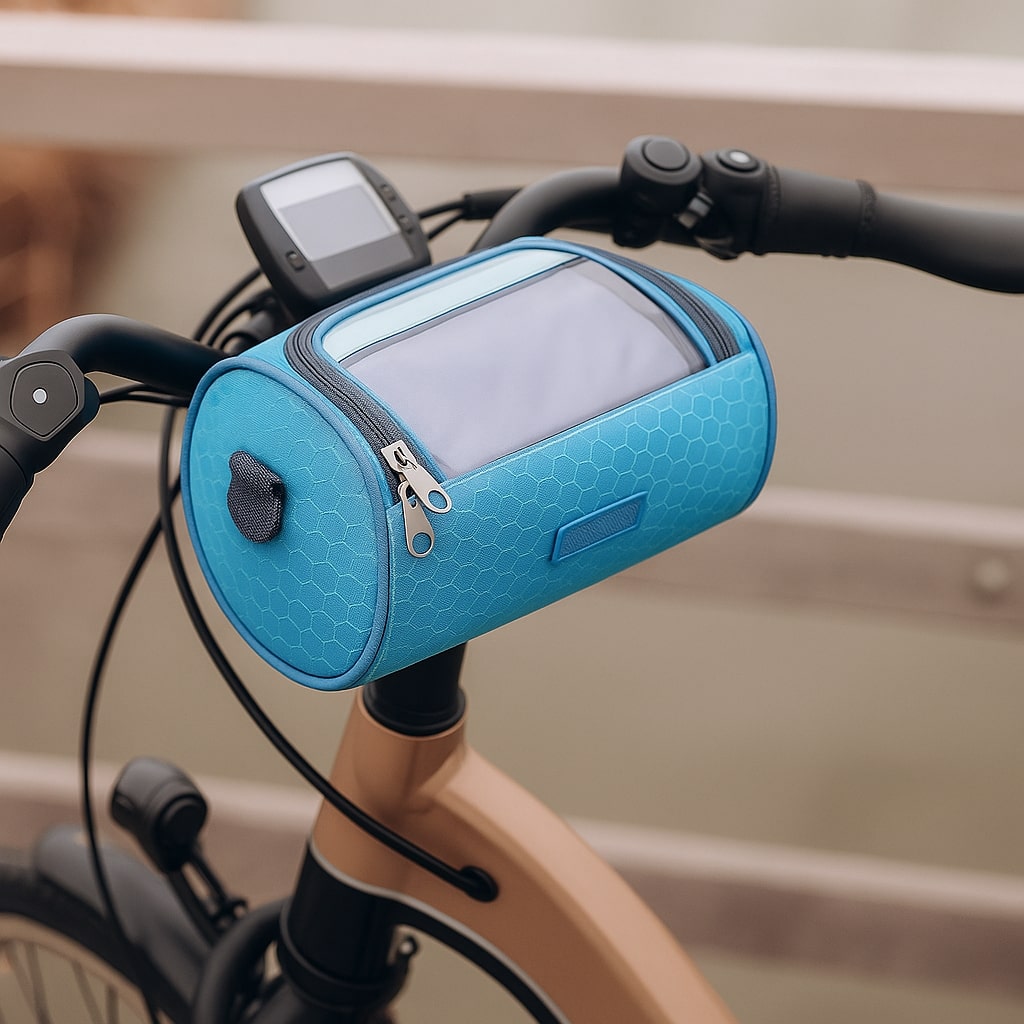 Cykelstyrstaske med berøringsskærm til telefon