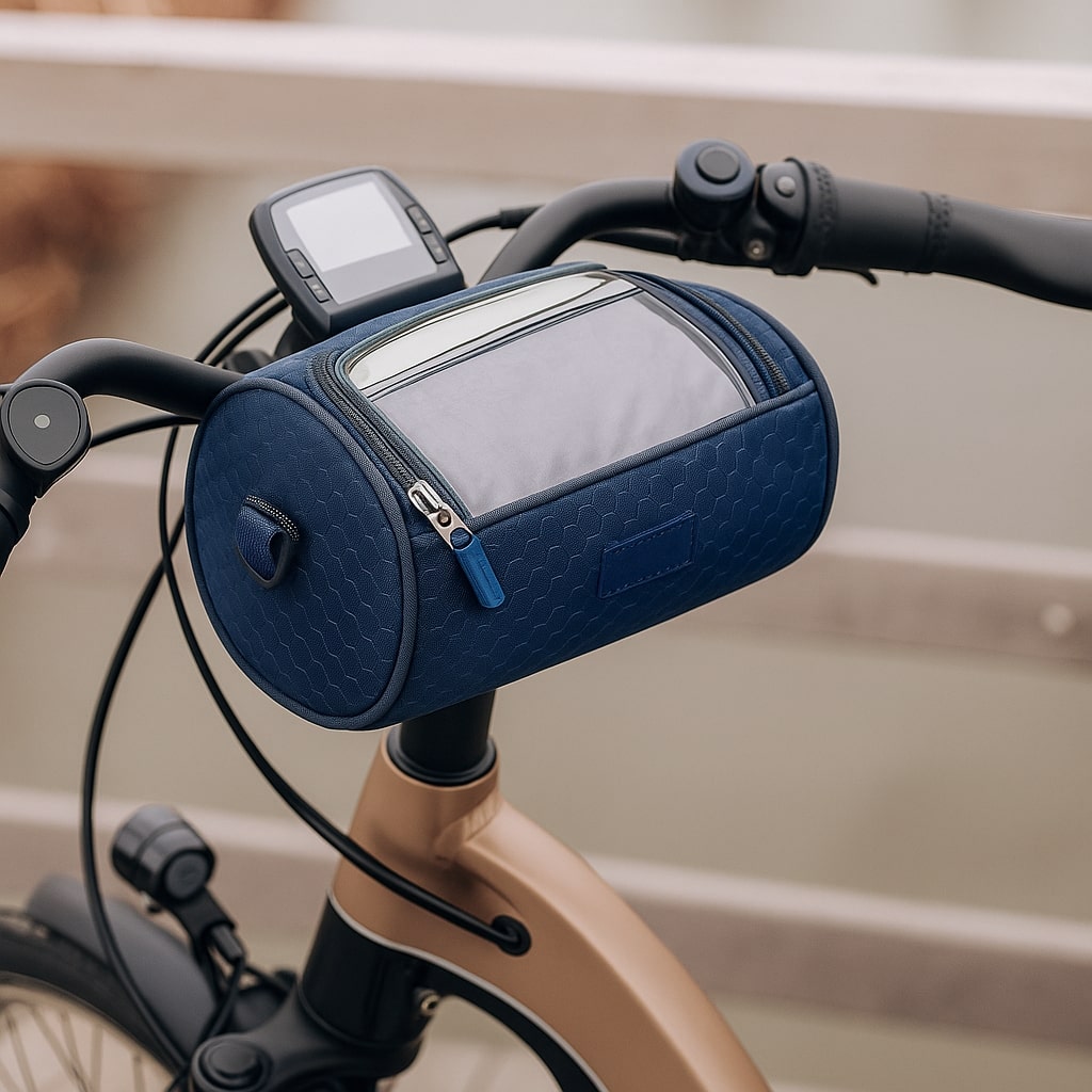 Cykelstyrstaske med berøringsskærm til telefon
