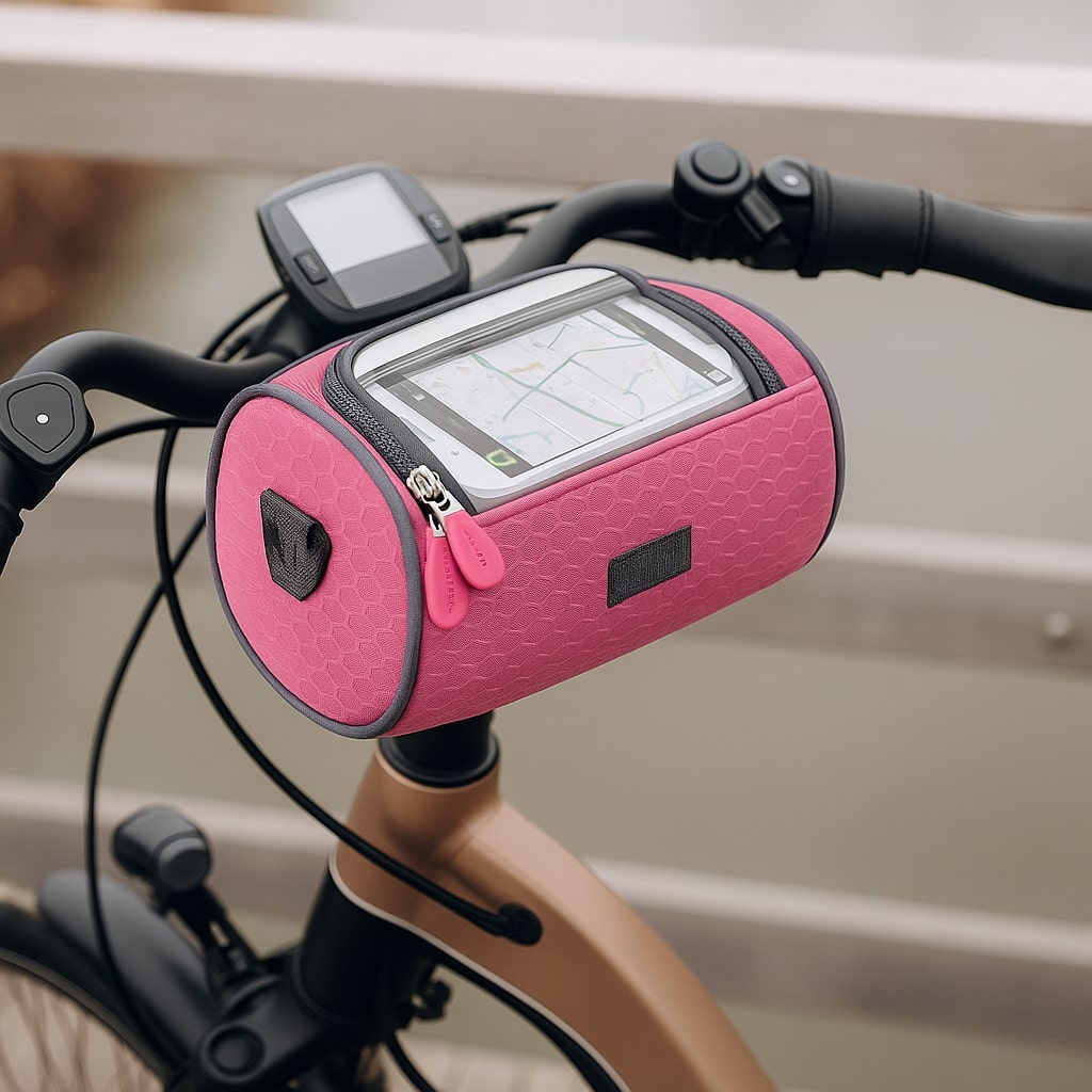 Cykelstyrstaske med berøringsskærm til telefon